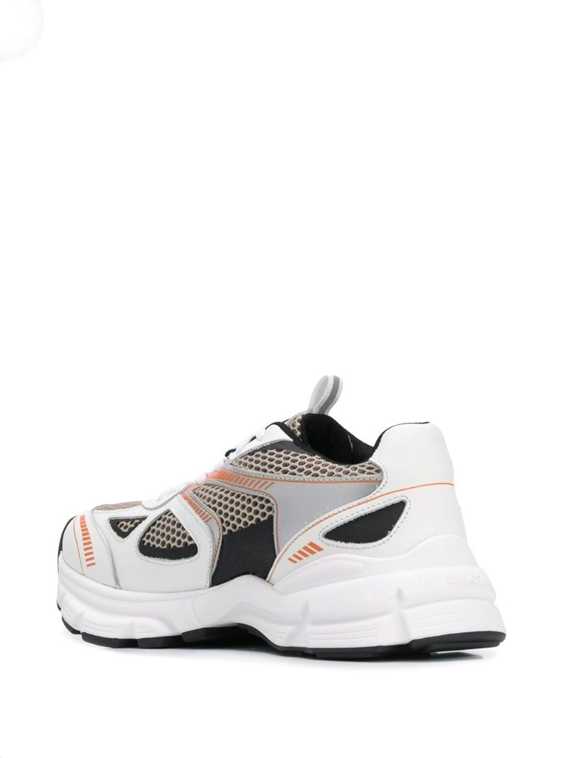 White Marathon Runner Leather Sneakers
