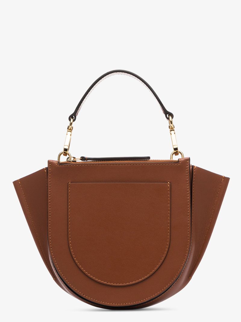 Brown Hortensia Mini Leather Tote Bag