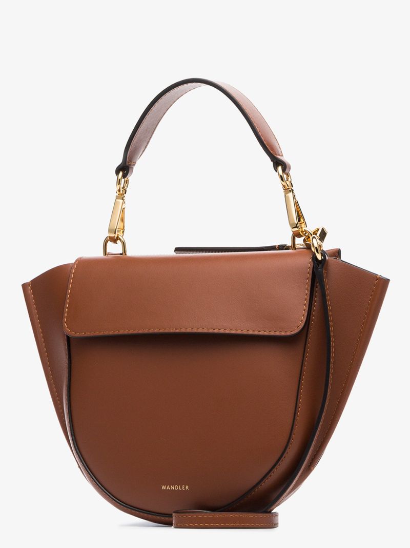 Brown Hortensia Mini Leather Tote Bag