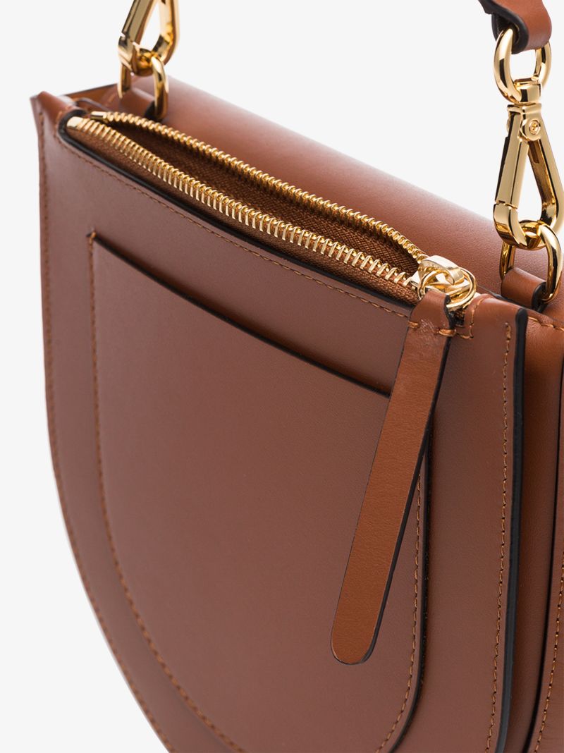 Brown Hortensia Mini Leather Tote Bag