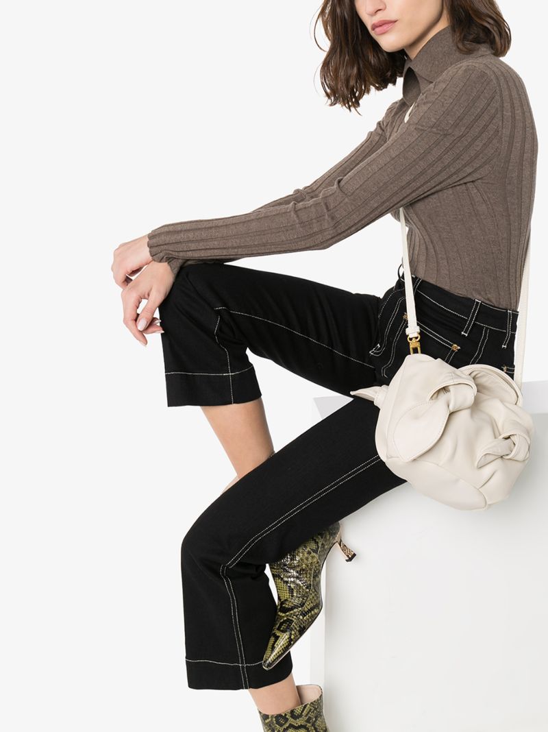 Cream Ronnie Leather Bracelet Bag