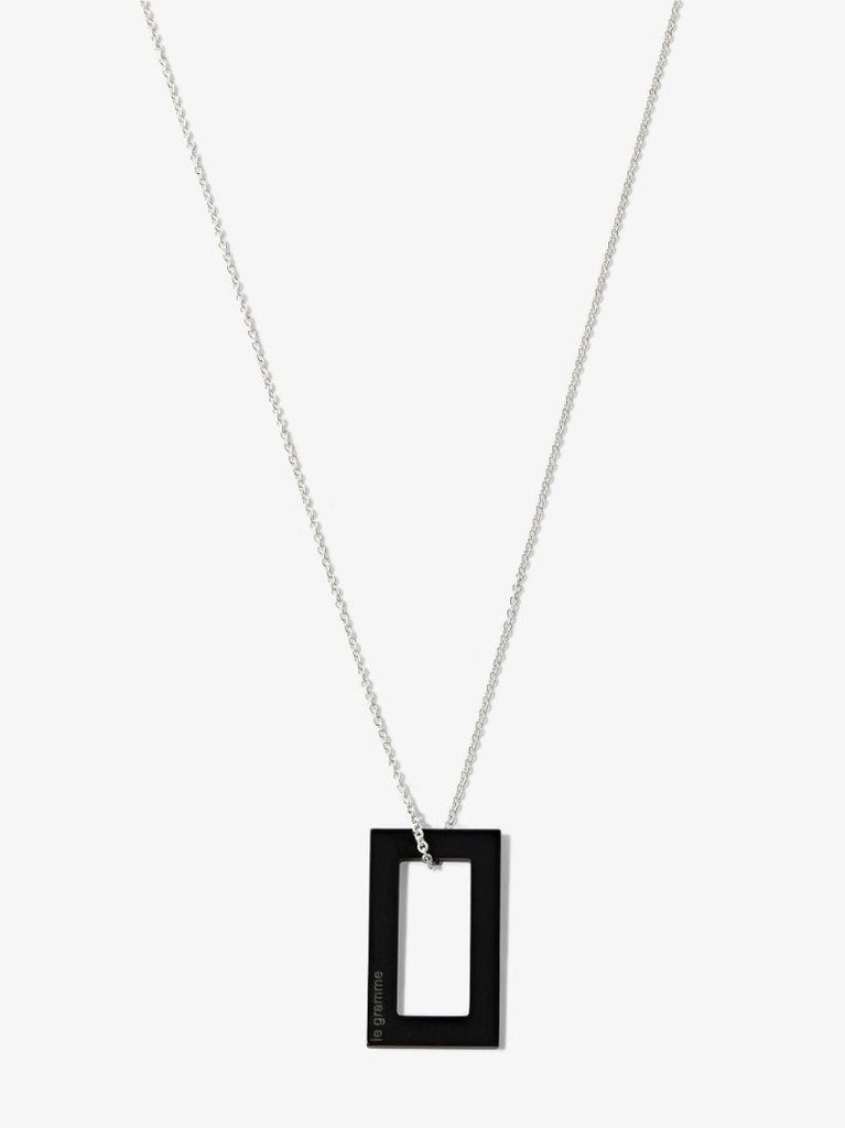 Sterling Silver Le 2.1g Ceramic Pendant Necklace