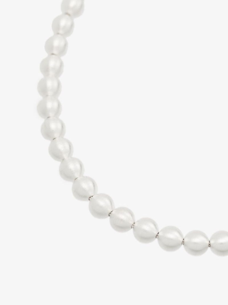 Sterling Silver Le 25g Brushed Bead Bracelet