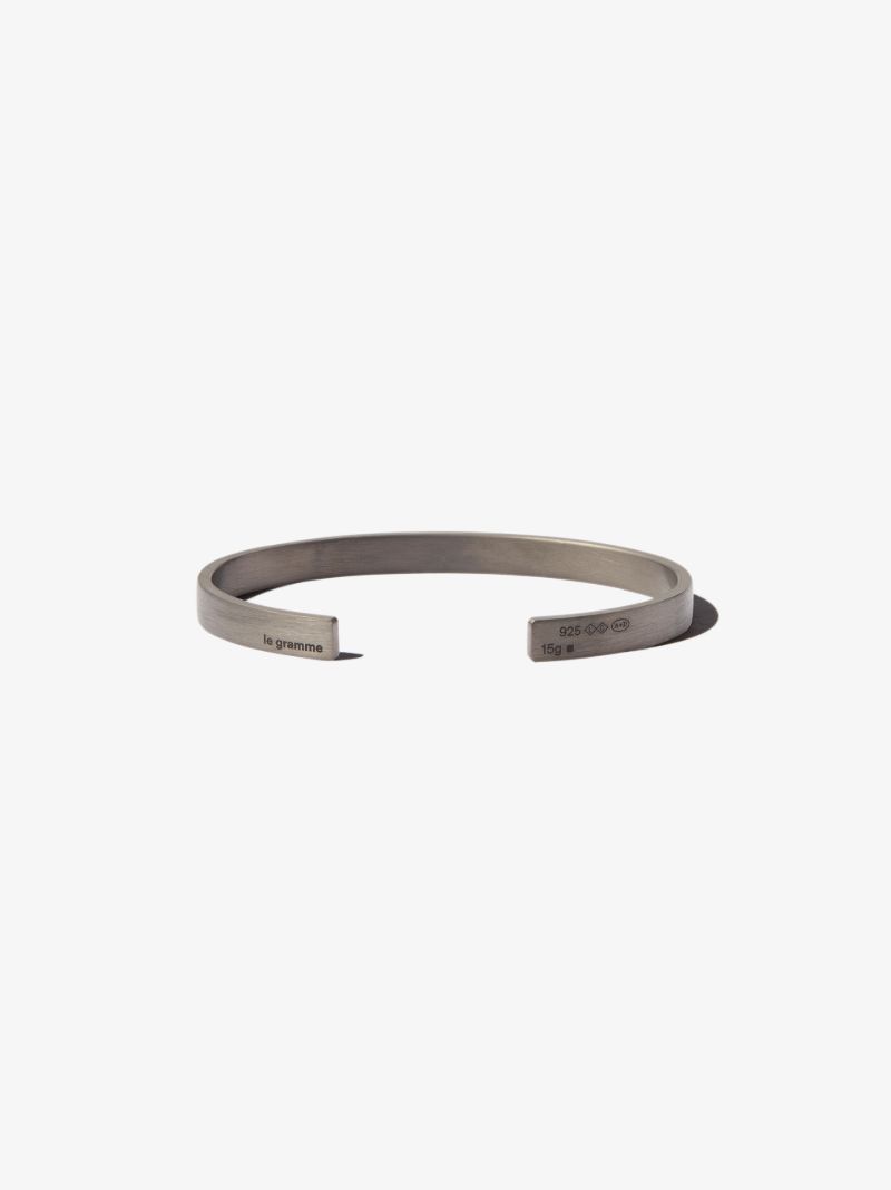 Black Sterling Silver 15g Ribbon Bracelet