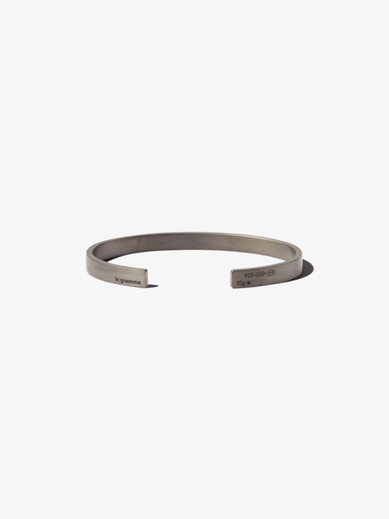 Black Sterling Silver 15g Ribbon Bracelet