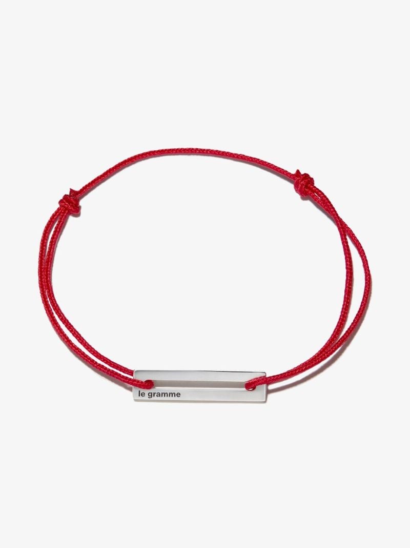 Sterling Silver Le 1.7g Perforated Cord Bracelet