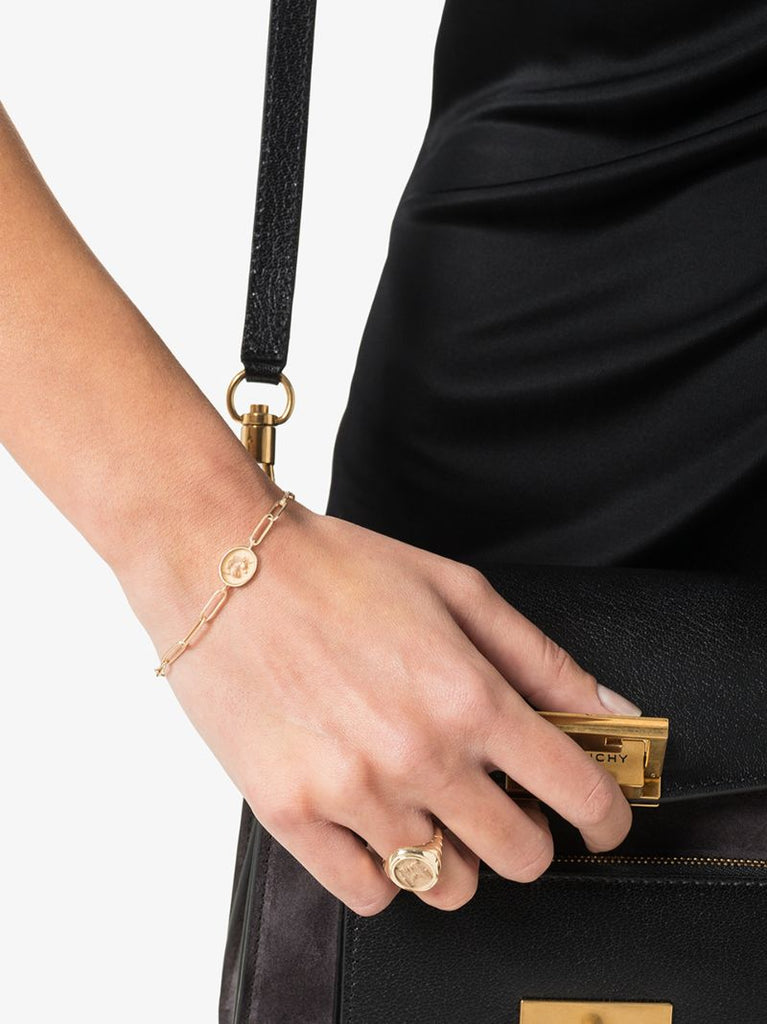 14k Yellow Gold Unicorn Signet Bracelet