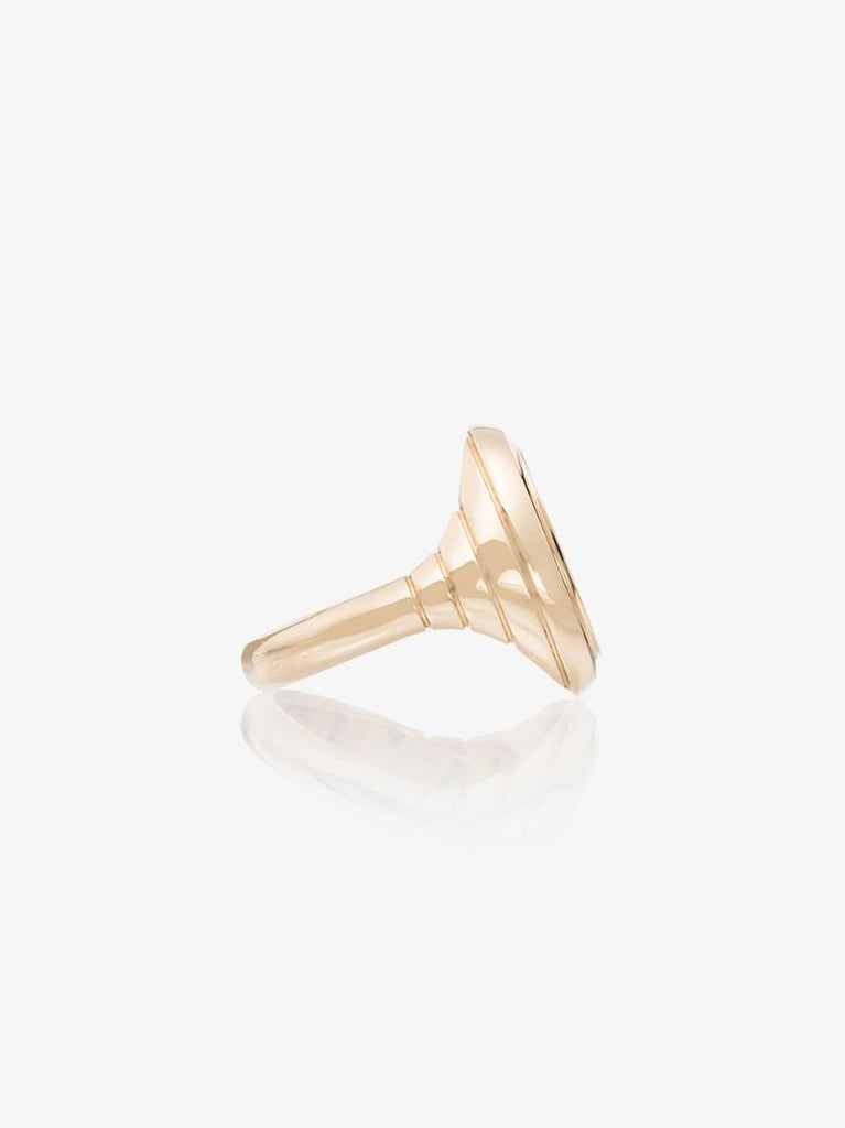 14k Yellow Gold Grandfather Butterfly Signet Ring
