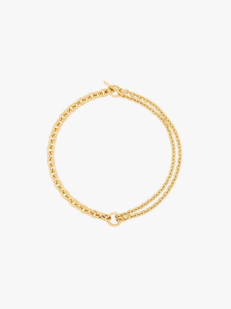 18k Gold-plated Double Mix Chain Necklace