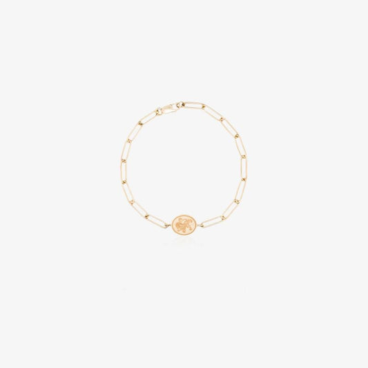 14k Yellow Gold Lion Signet Bracelet