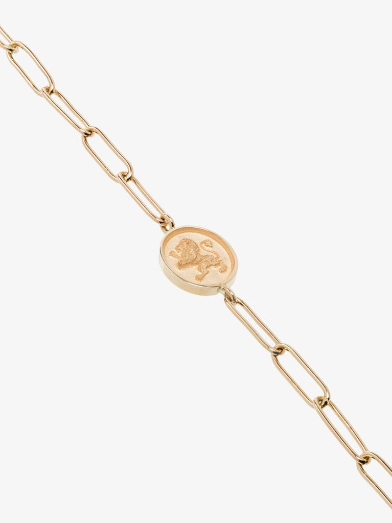 14k Yellow Gold Lion Signet Bracelet