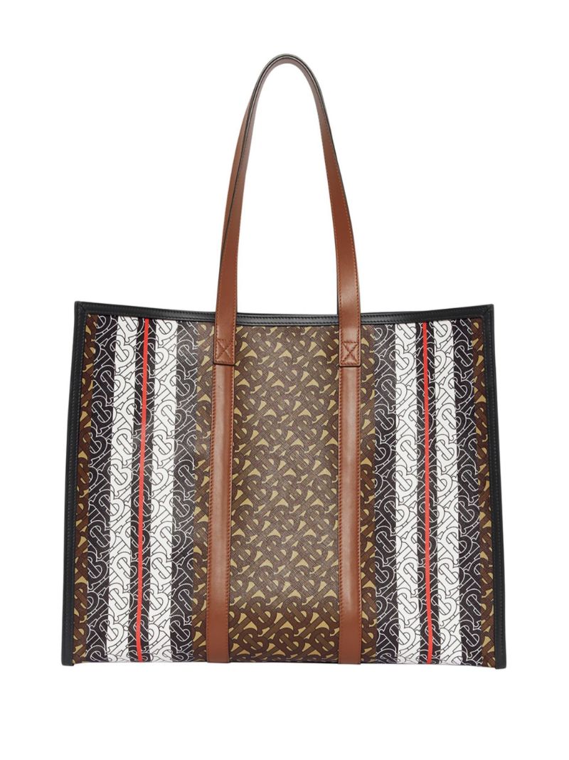 Monogram Stripe Tote Bag