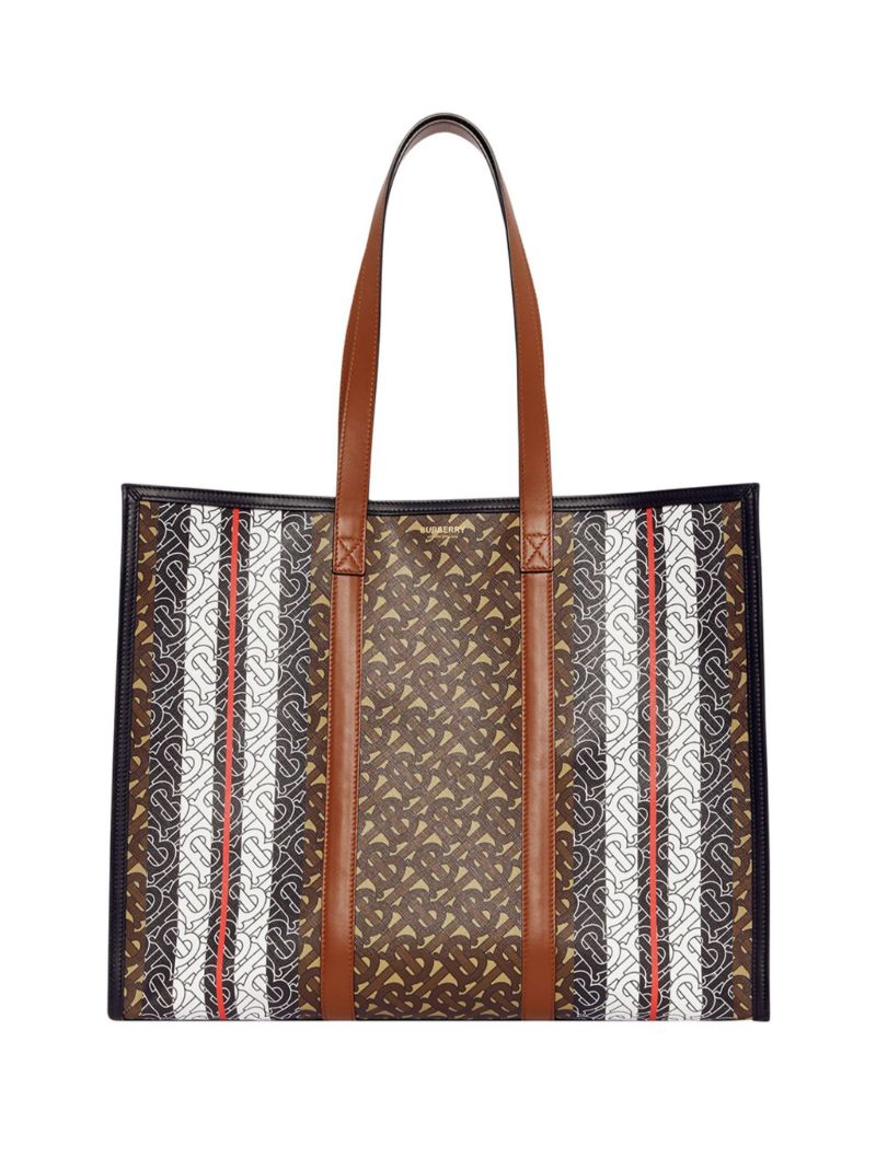 Monogram Stripe Tote Bag