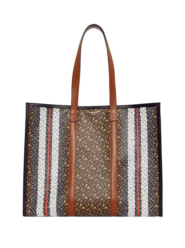 Monogram Stripe Tote Bag