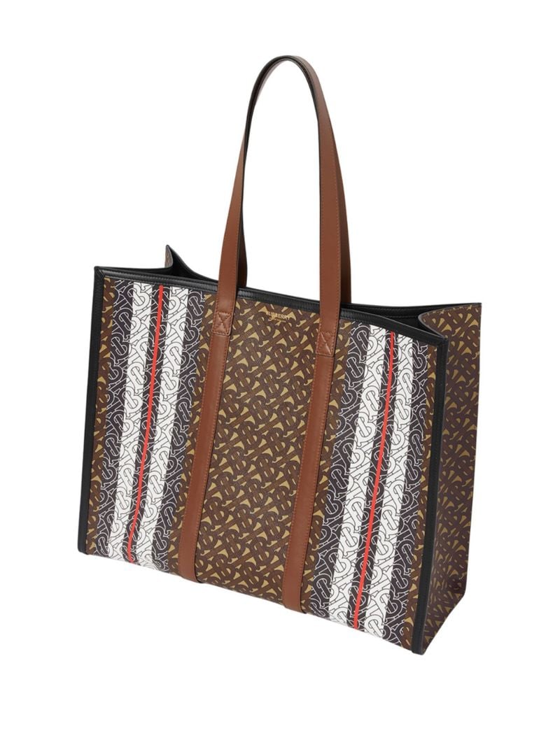 Monogram Stripe Tote Bag