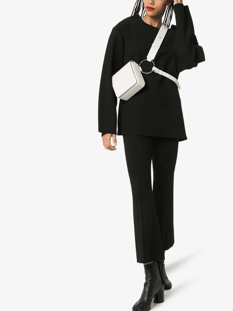 Flared Cropped Trousers