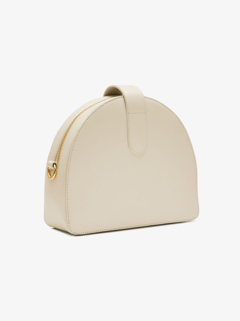White Midge Leather Cross Body Bag