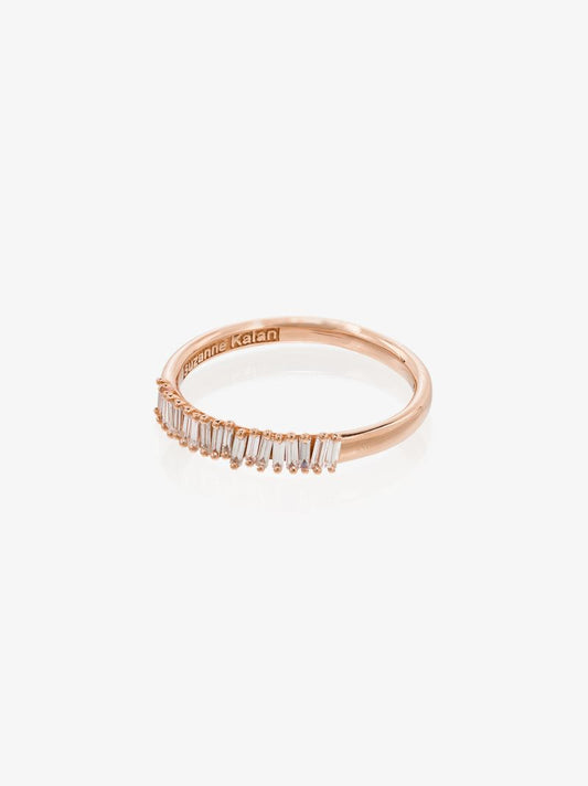 18k Rose Gold Half Eternity Diamond Ring