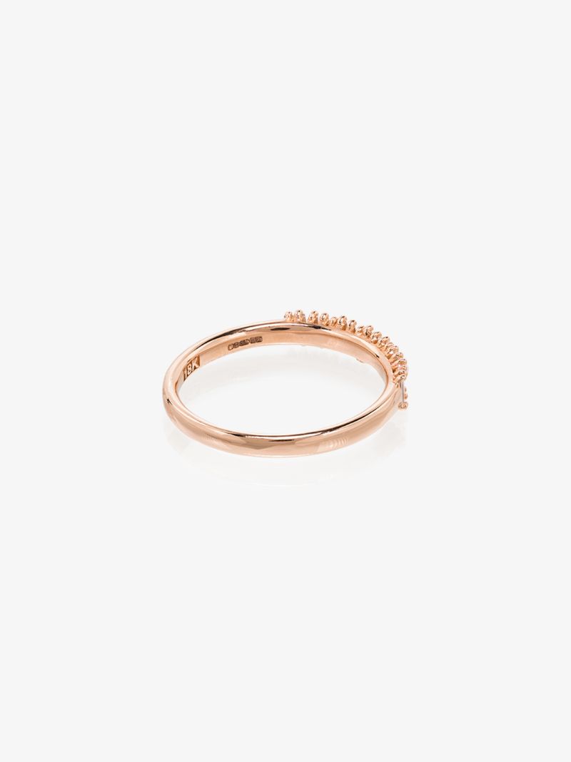 18k Rose Gold Half Eternity Diamond Ring