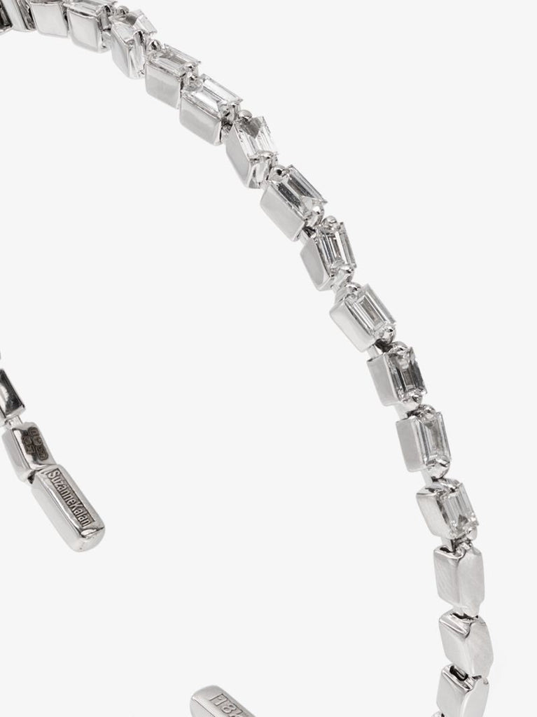 18k White Gold Fireworks Diamond Bangle