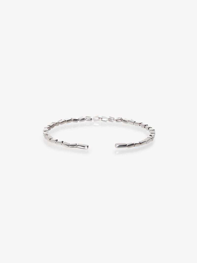 18k White Gold Fireworks Diamond Bangle