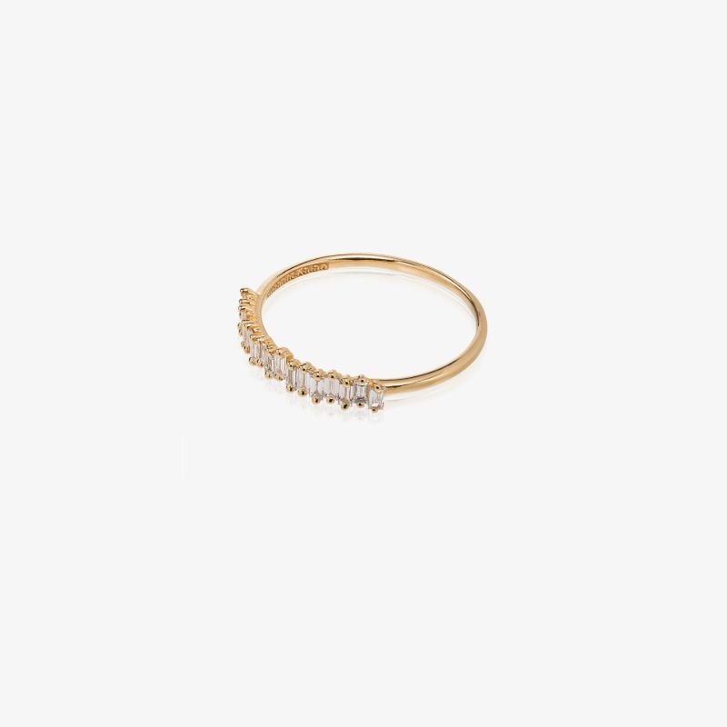 18k Yellow Gold Classic Diamond Stacker Band Ring