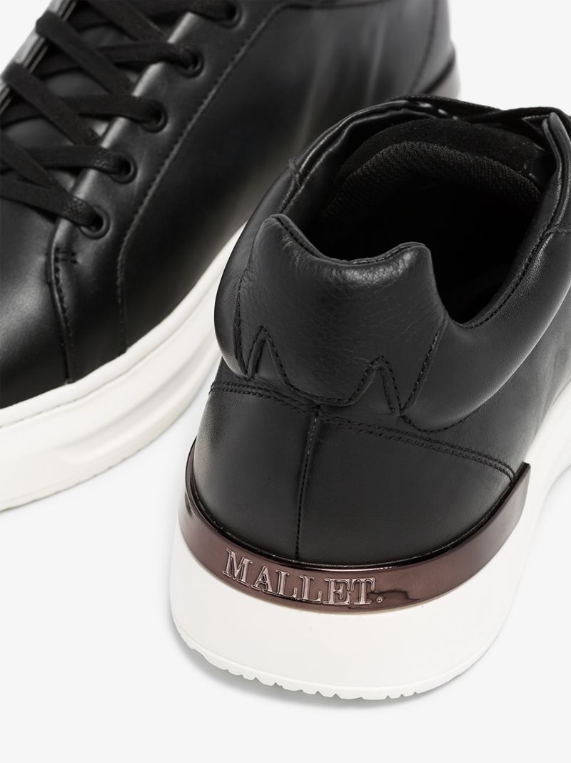 Black Grftr Low Top Leather Sneakers