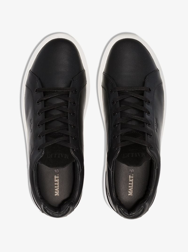 Black Grftr Low Top Leather Sneakers