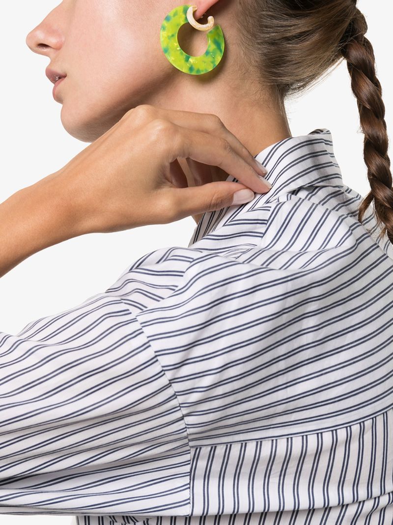 Green Anais Hoop Earrings