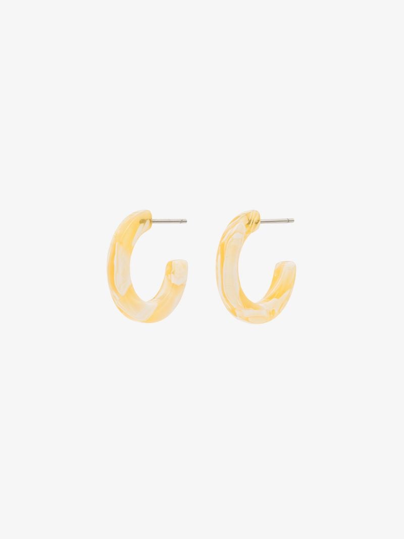 Green Anais Hoop Earrings
