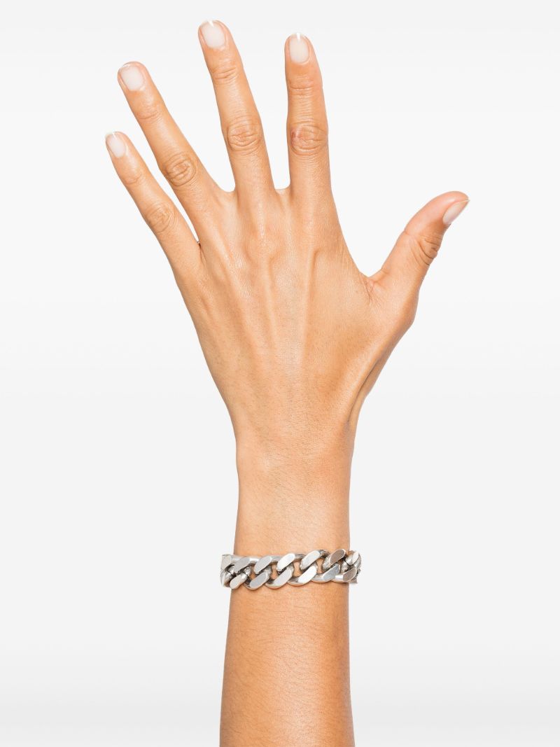 Silver-tone Curb Chain Bracelet