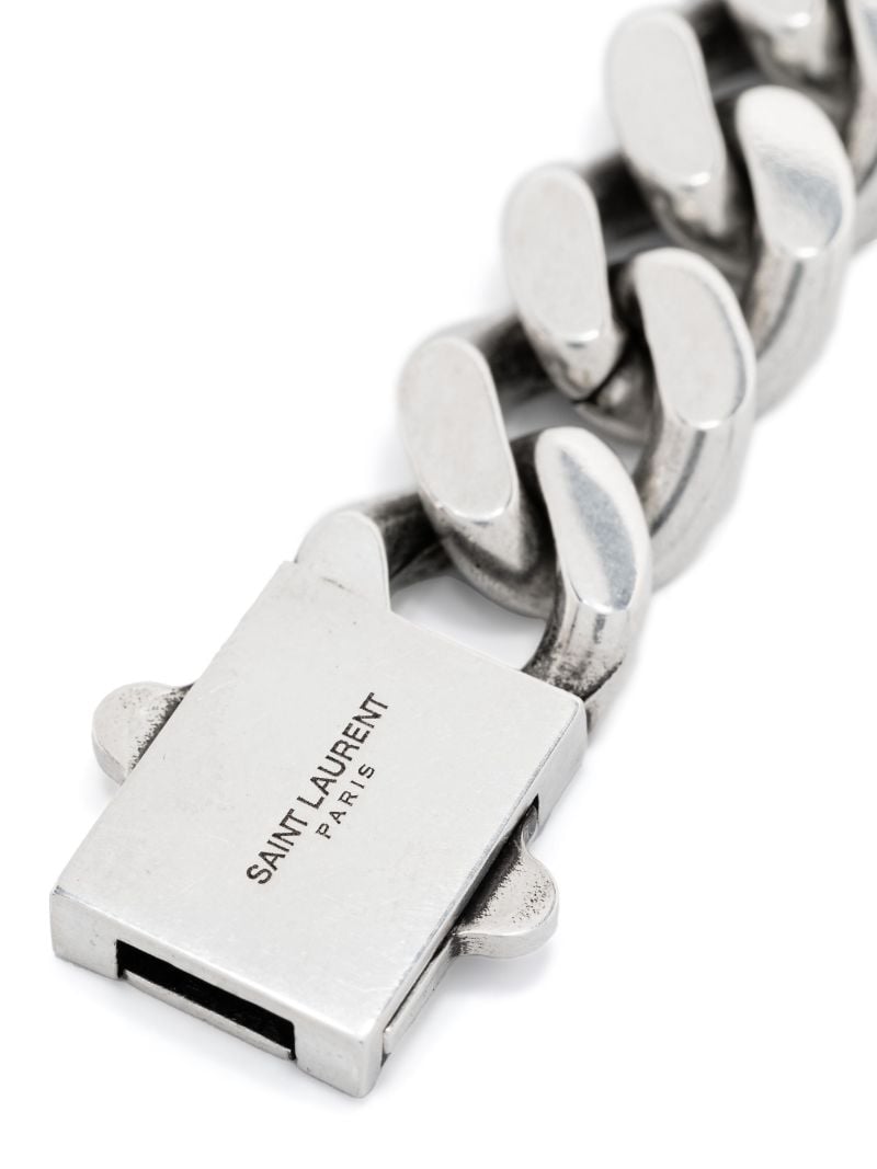 Silver-tone Curb Chain Bracelet
