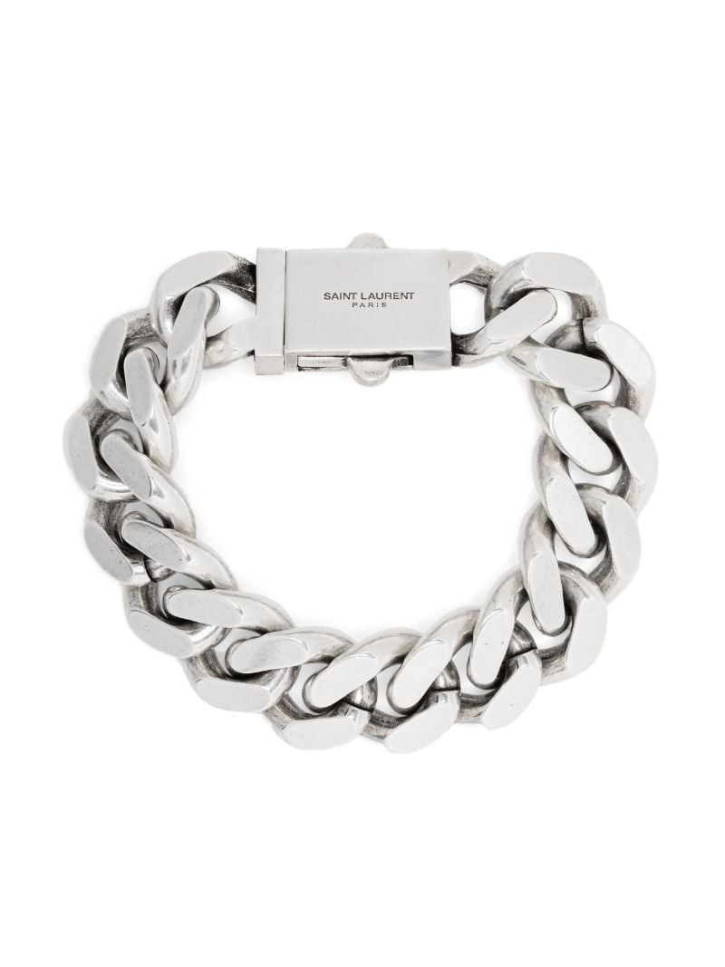 Silver-tone Curb Chain Bracelet