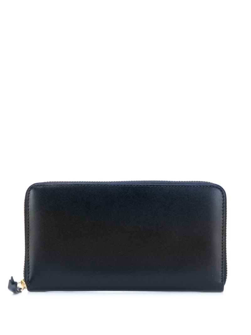Black Classic Zip-around Leather Wallet