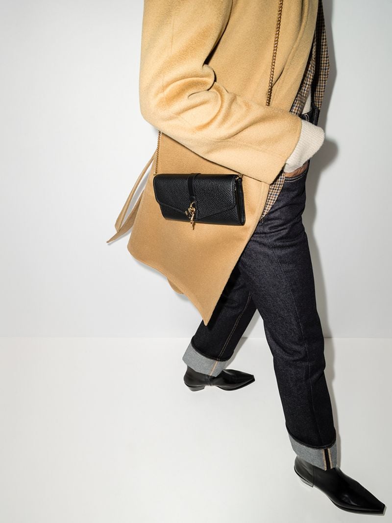 Black Aby Leather Clutch Bag