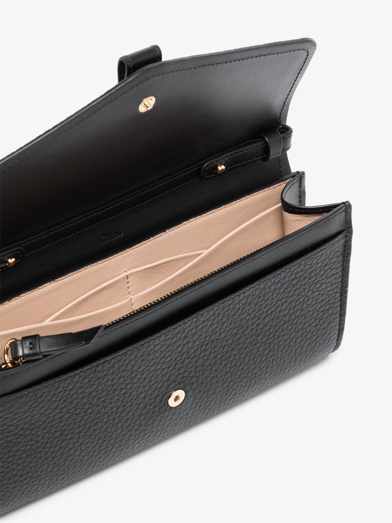 Black Aby Leather Clutch Bag