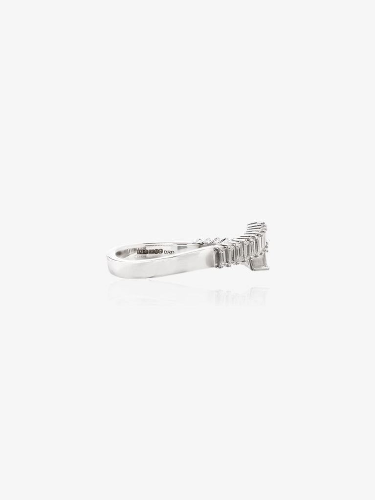 14k White Gold Sadie Pearl Split Diamond Ring