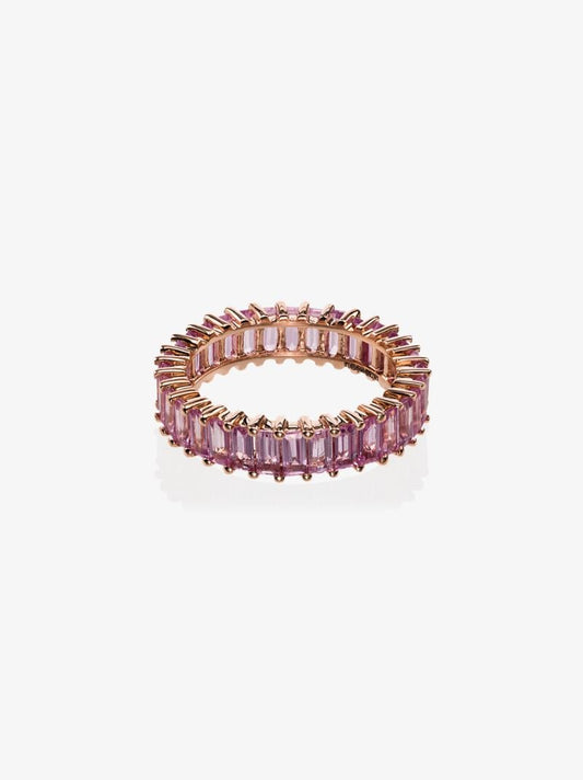14k Rose Gold Krystyn Kylie Baguette Sapphire Ring