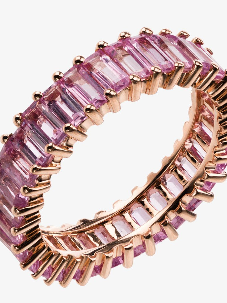 14k Rose Gold Krystyn Kylie Baguette Sapphire Ring