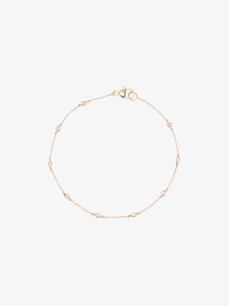 14k Yellow Gold Lulu Jack Diamond Bezel Bracelet