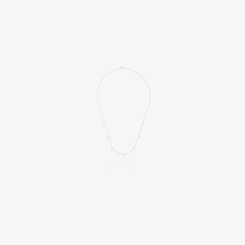 14k White Gold Sophia Ryan Marquise Station Diamond Necklace