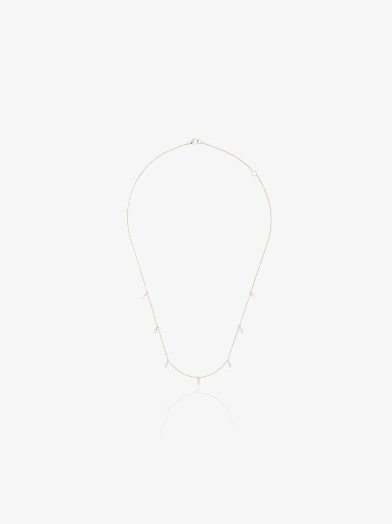 14k White Gold Sophia Ryan Marquise Station Diamond Necklace