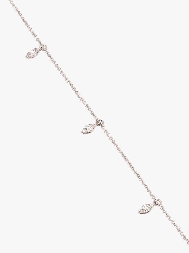 14k White Gold Sophia Ryan Marquise Station Diamond Necklace