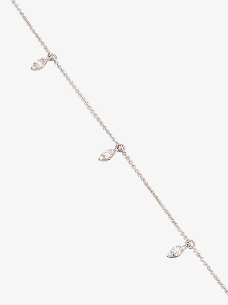 14k White Gold Sophia Ryan Marquise Station Diamond Necklace