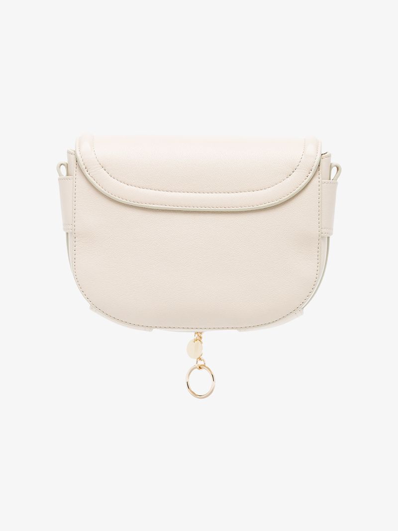 Beige Small Leather Bracelet Bag