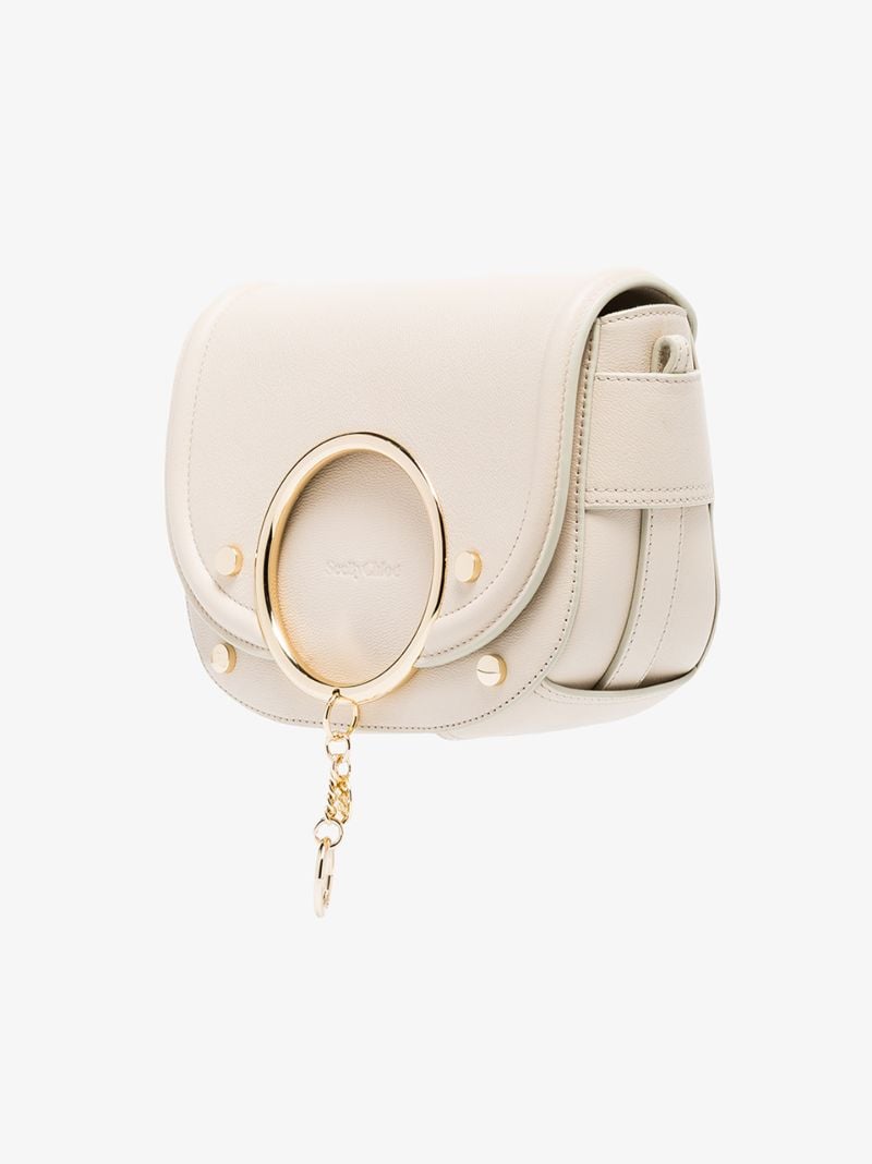 Beige Small Leather Bracelet Bag