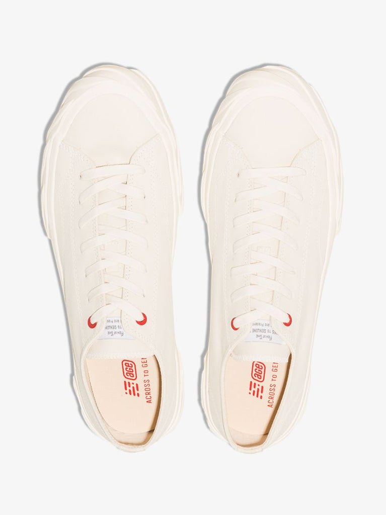 White Carbon Coated Canvas Sneakers