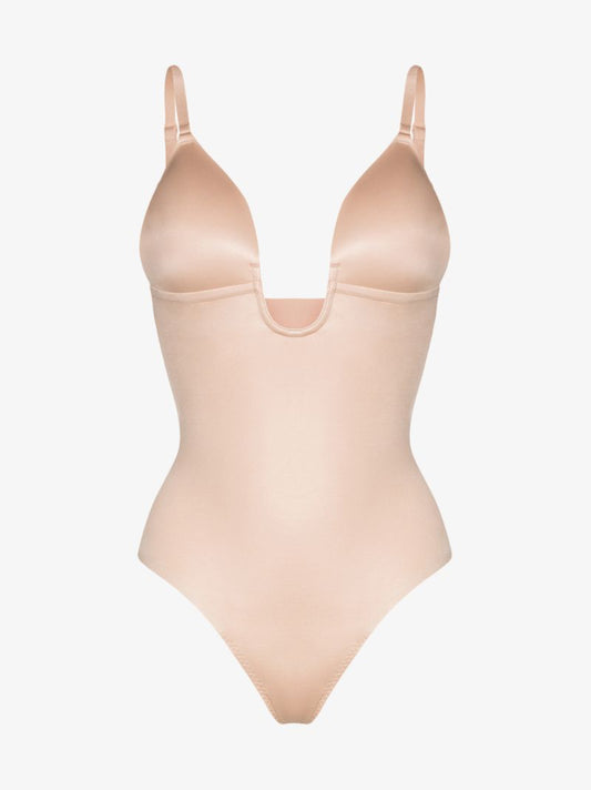 Neutral Suit Your Fancy Thong Bodysuit