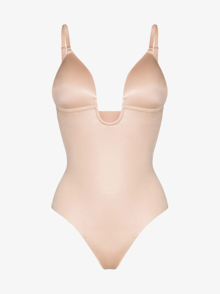 Neutral Suit Your Fancy Thong Bodysuit