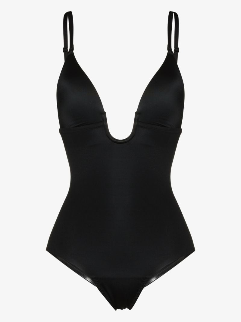 Black Suit Your Fancy Thong Bodysuit